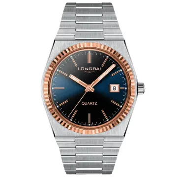 Luxury PRX Style Watch for Men Two Tone Rose Gold Bezel