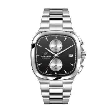 Longbai 316L Stainless Steel Retro TV-shaped Men’s Chronograph Watch Oem