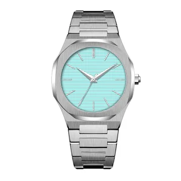 Men's Stainless Steel Octagonal Watch Tiffany Blue
