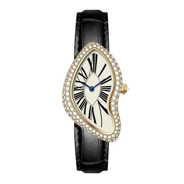 Women's Cartier Crush Style Jewelry Diamond Watch Irregular Melting