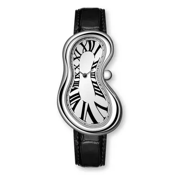 Y2K Fashion Watch, Novelty Melting Clock Face Inspired by Salvador Dali